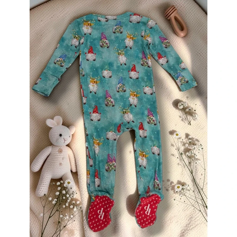 Posh Peanut Gnomes Bamboo Viscose Footie Sleeper 6-9 Months